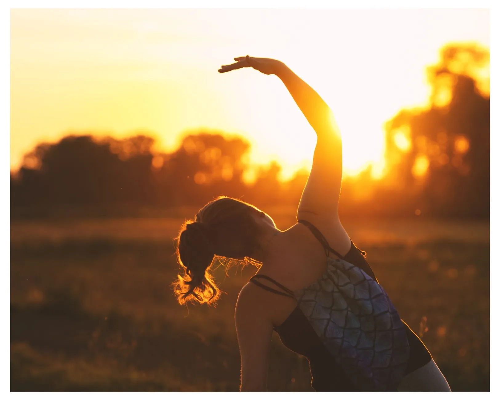 outdoor yoga practice at sunrise