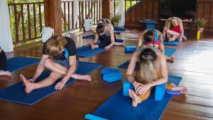 Scenic view of yoga practice in Thailand