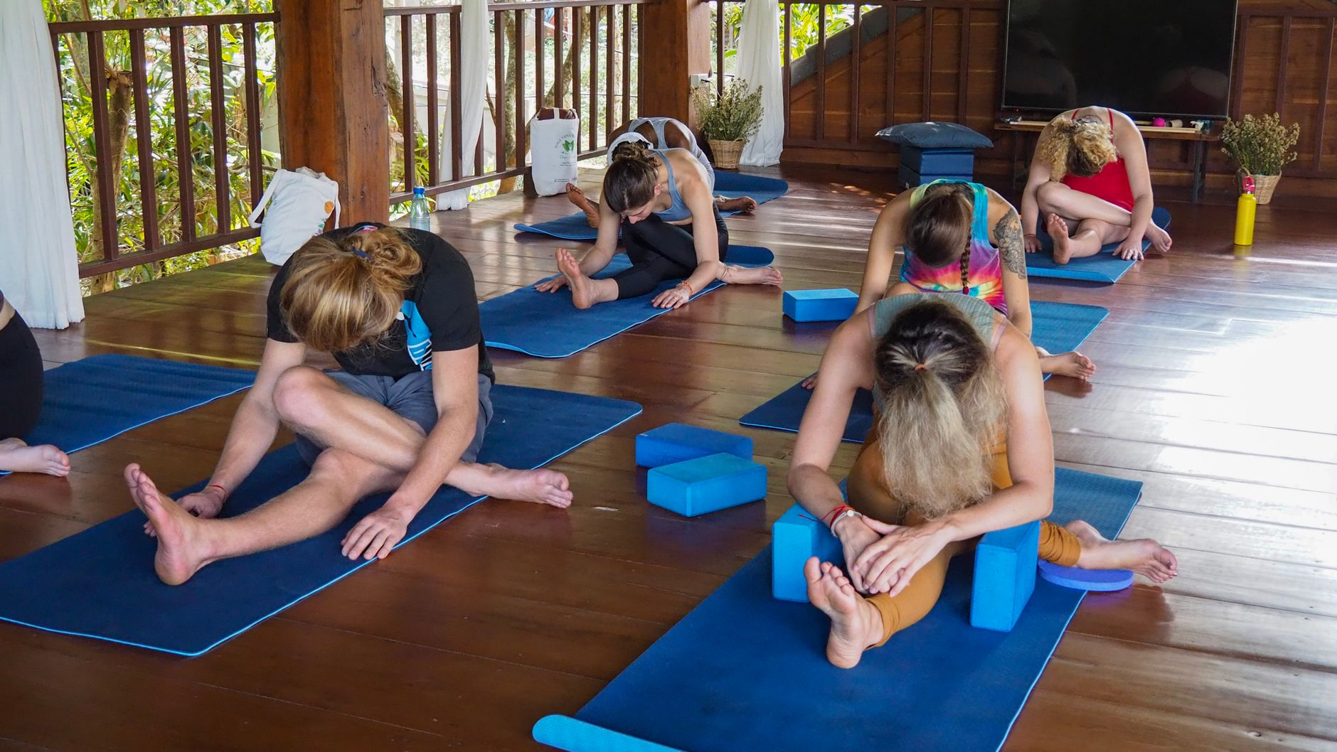 Scenic view of yoga practice in Thailand