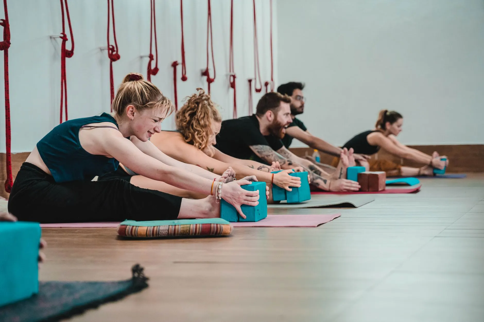 Exploring Yoga Philosophy Yoga philosophy class in a serene environment