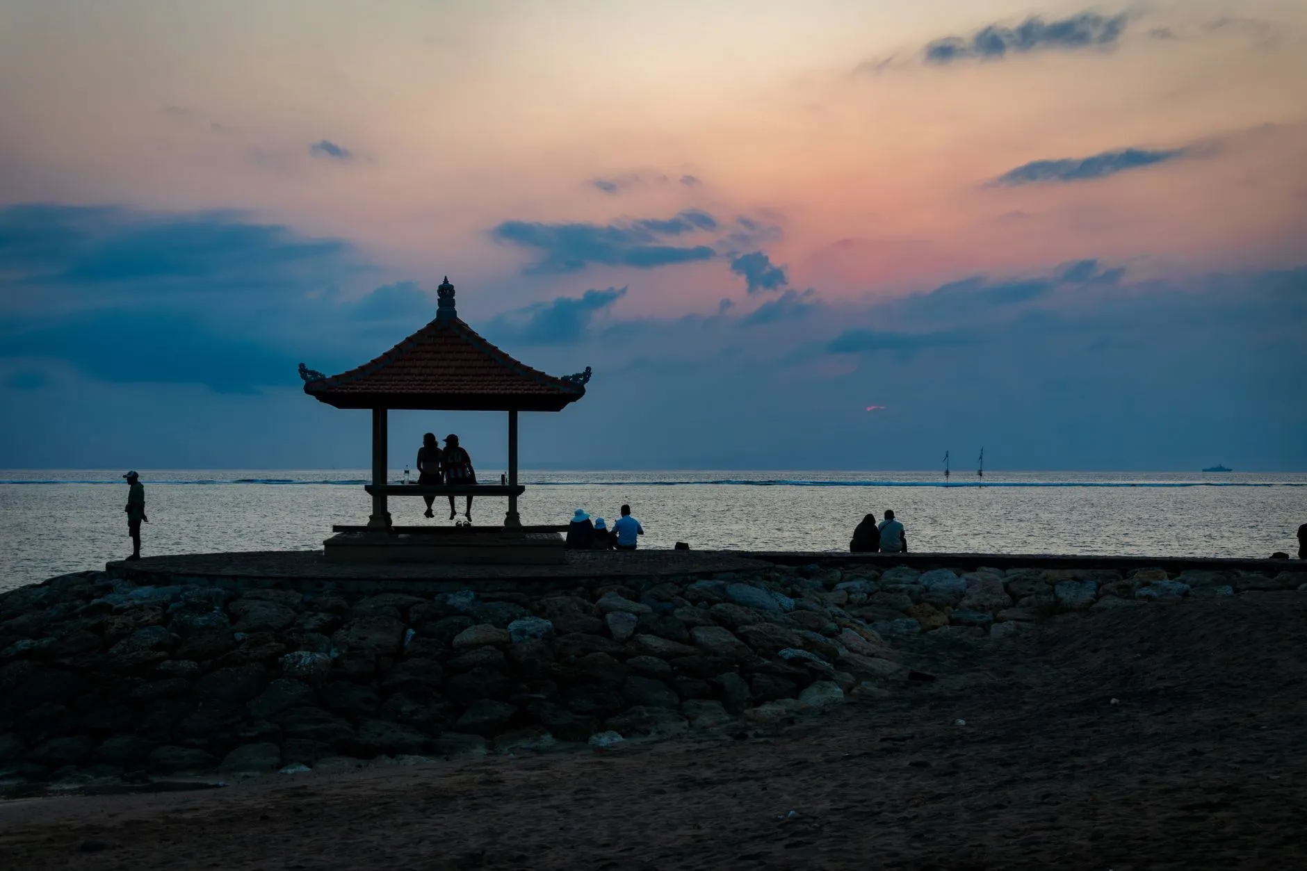 Sunset Yoga in Bali Yoga practice at beach during Bali sunset