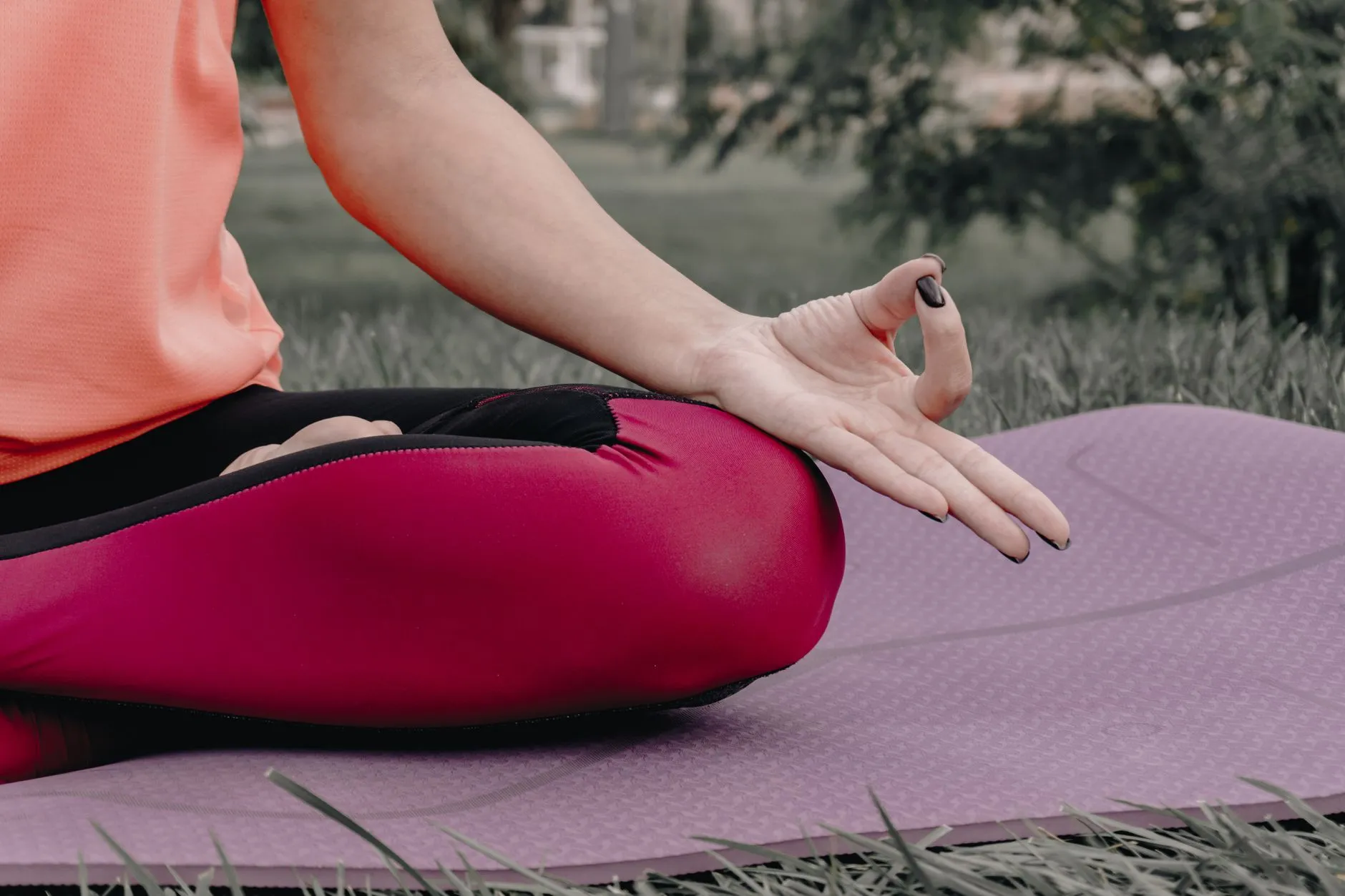 Yoga practitioner offering tips for core poses