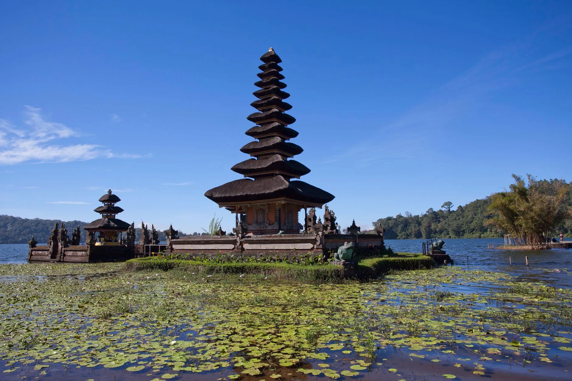 Balinese garden and temple