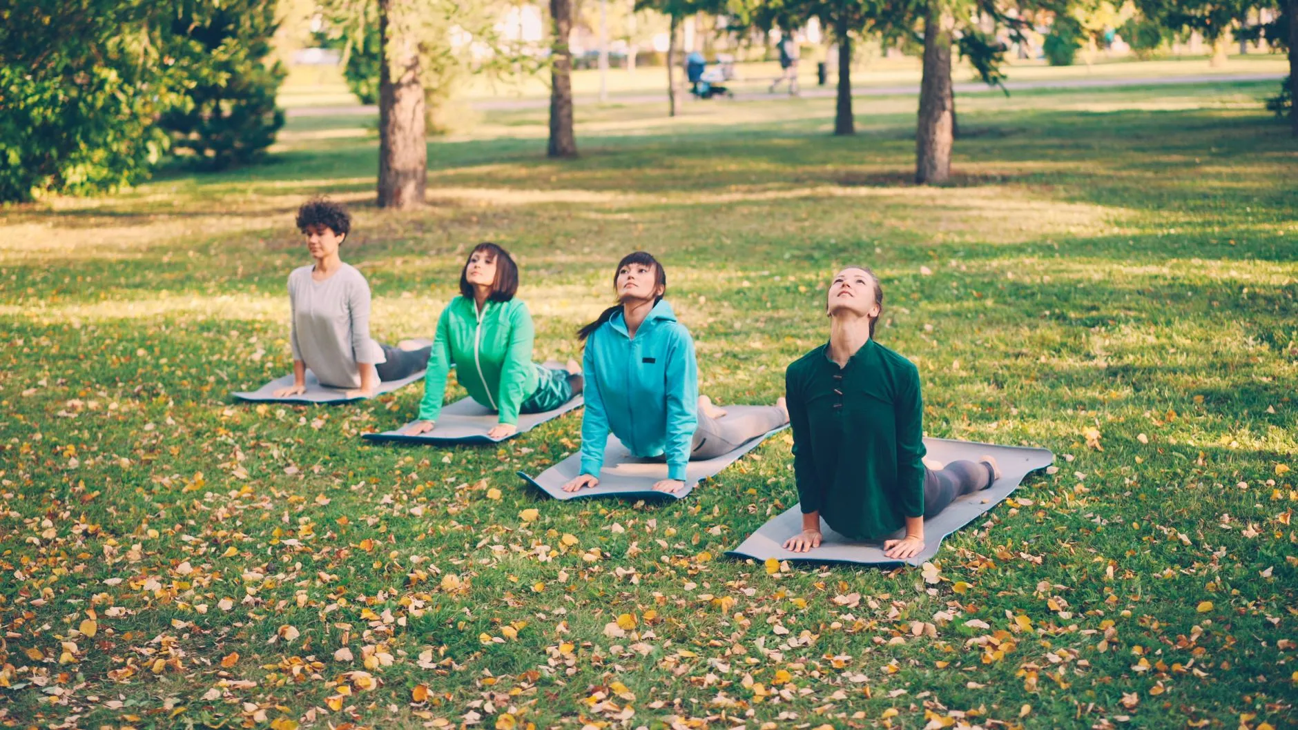 Participants engaging in wellness activities at a yoga retreat.