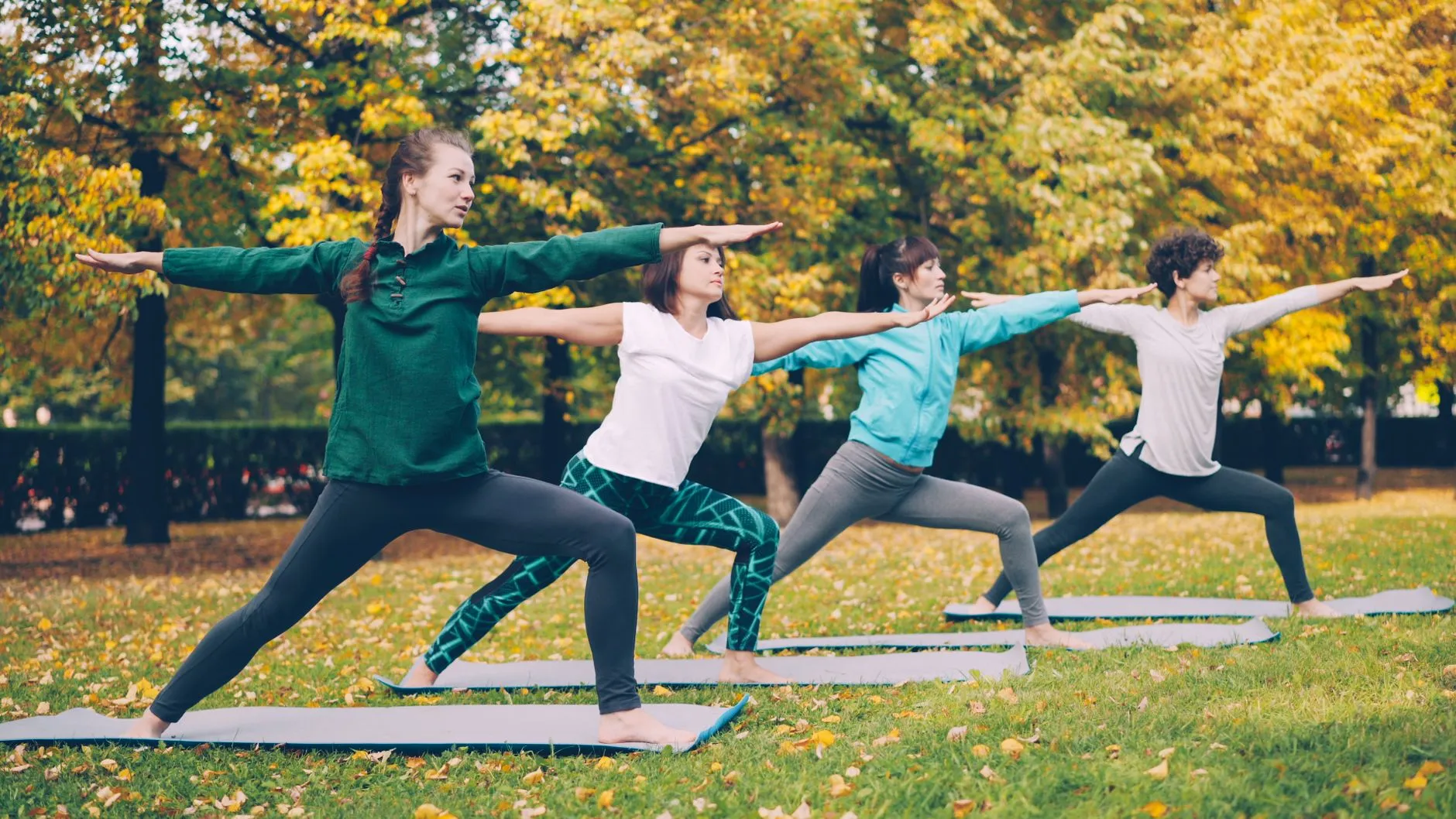 Outdoor yoga classes in Bali surrounded by nature