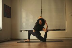 Hatha yoga class during instructor training