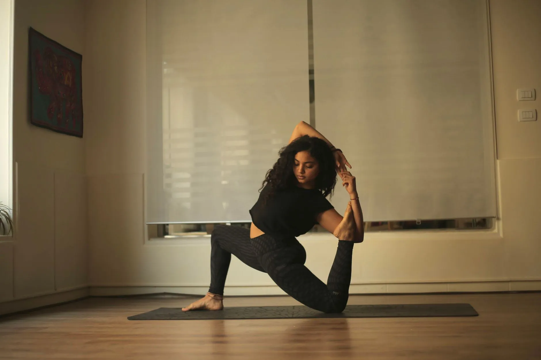 Hatha Yoga Class Hatha yoga class during instructor training