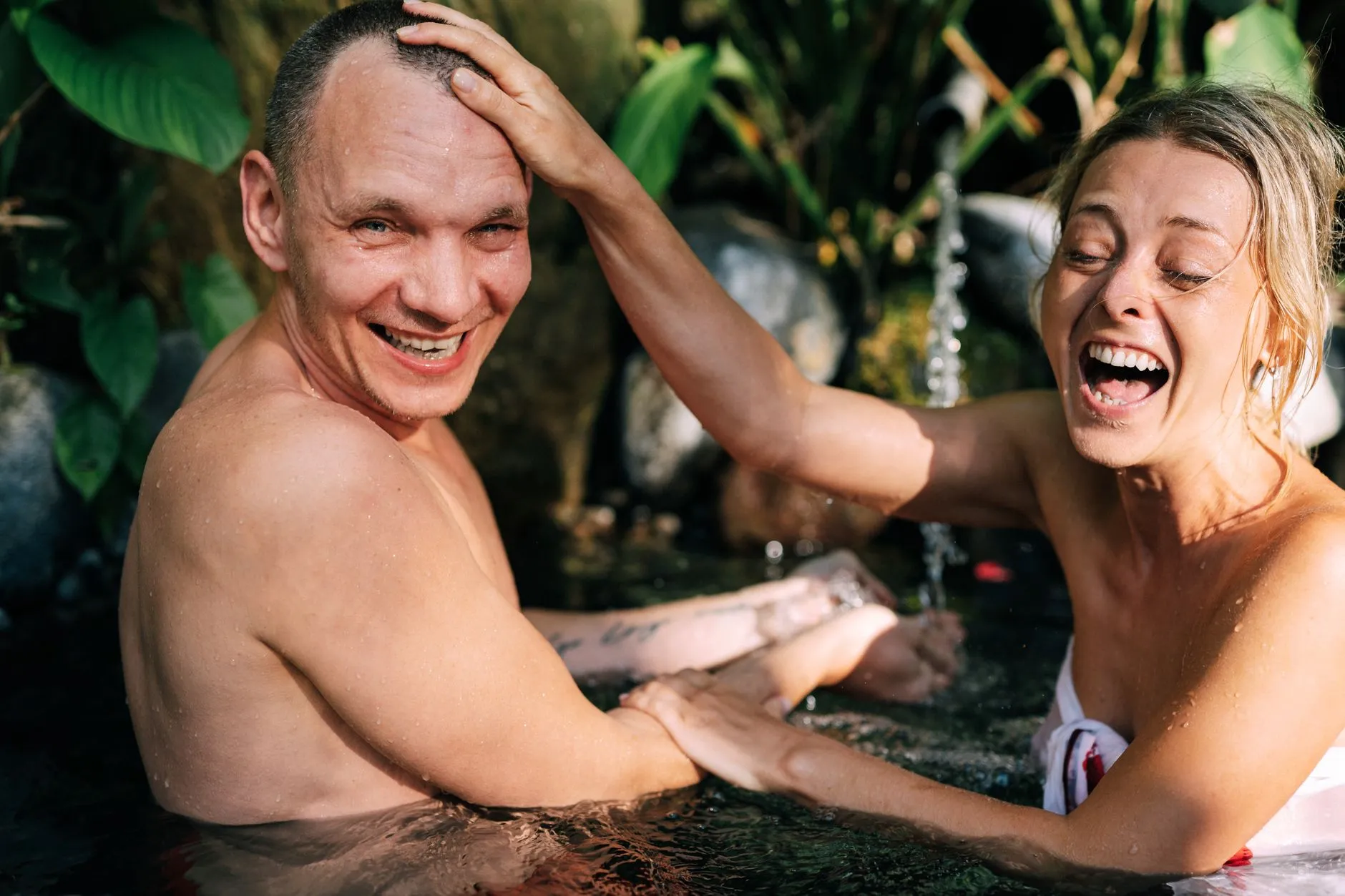Environnement de spa luxueux dans une retraite à Bali.