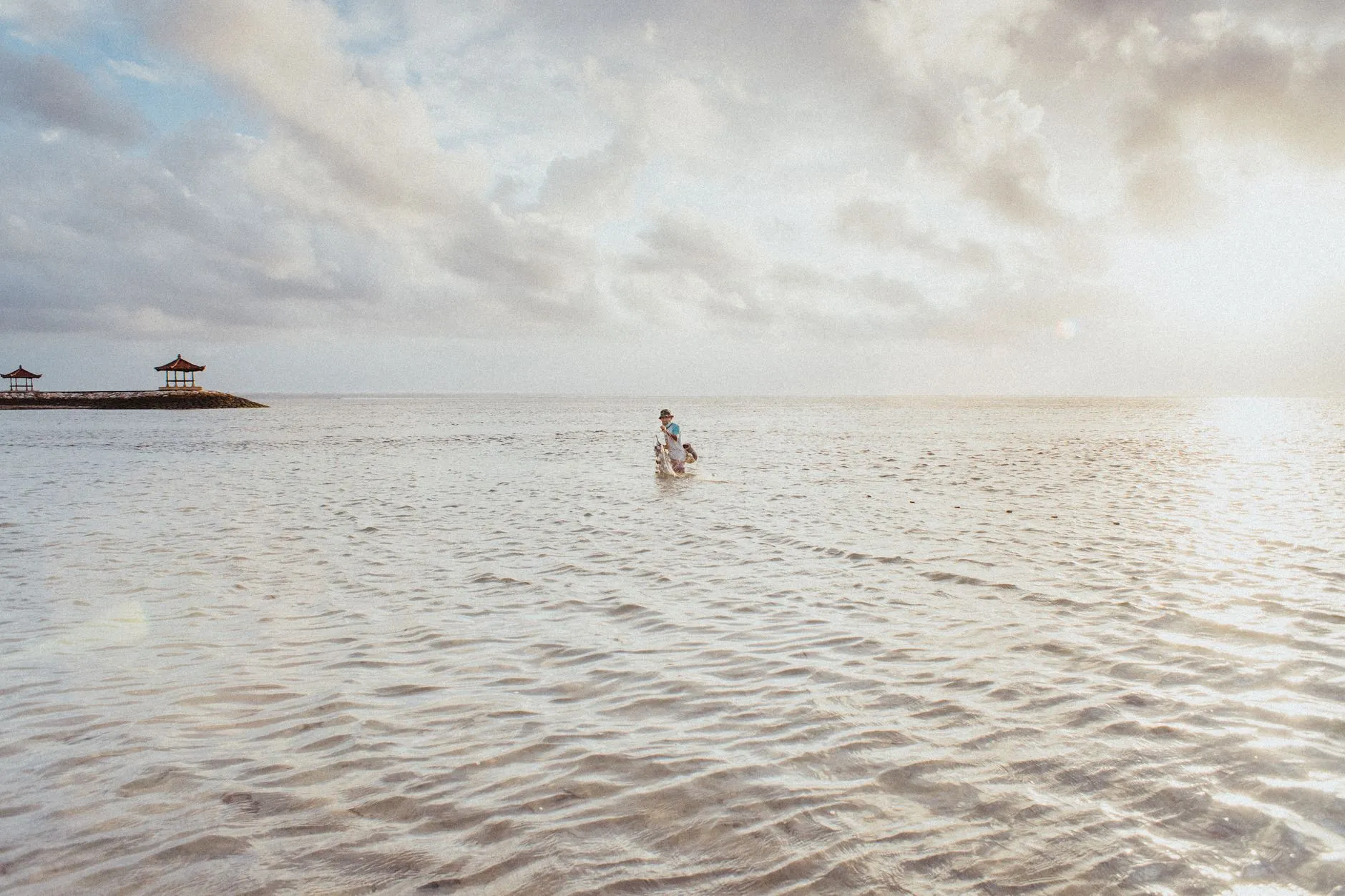 Bali beach sunrise reflecting calmness and tranquility