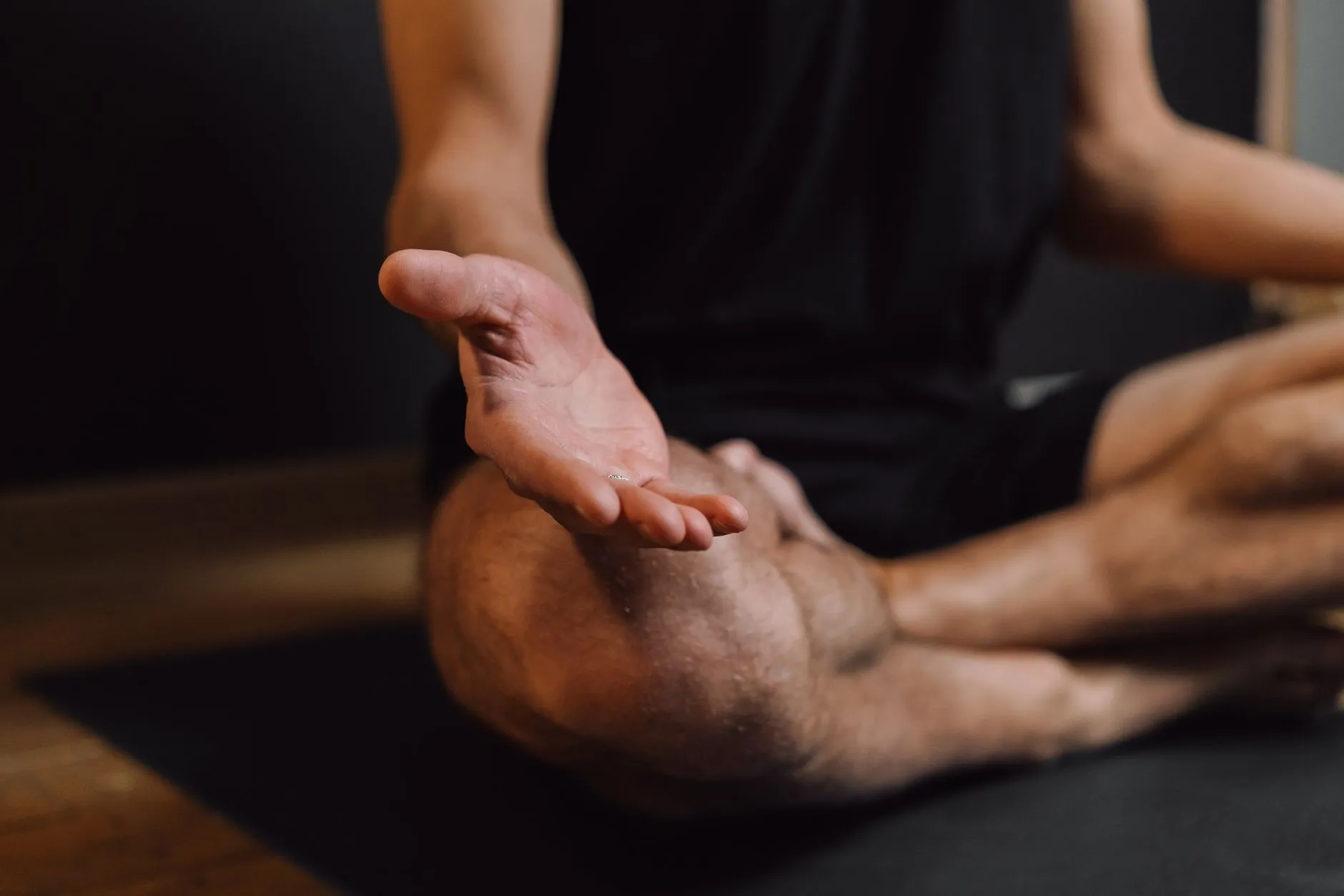 Yoga Mindfulness Meditation Individual practicing mindfulness meditation in yoga