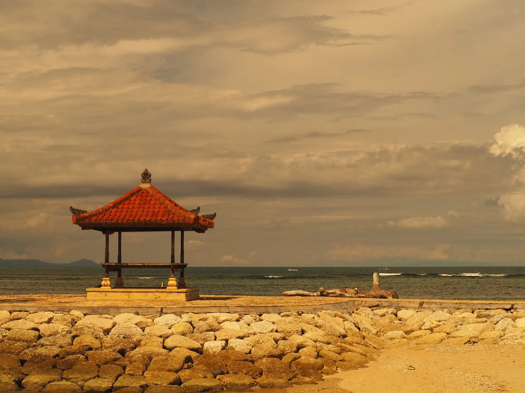 Beach Meditation Meditating on the beach with stunning views in Bali.